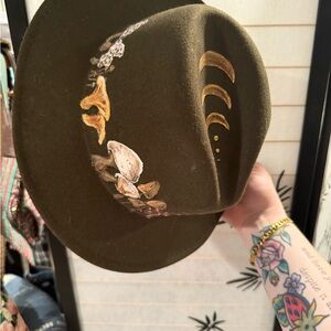 Fungi hand painted hat